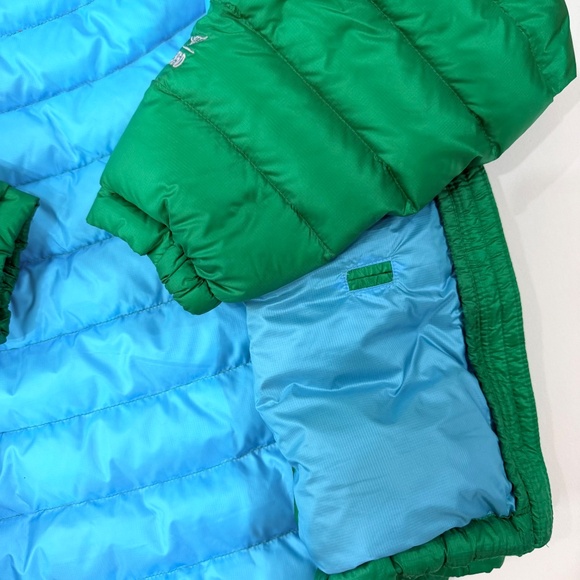 L.L.Bean Hooded Down Jacket 850 Fill Ultralight Green Petite L - Picture 6 of 13